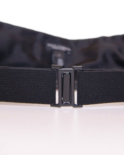 Dolce & Gabbana Black Waist Tuxedo Smoking Belt Cummerbund