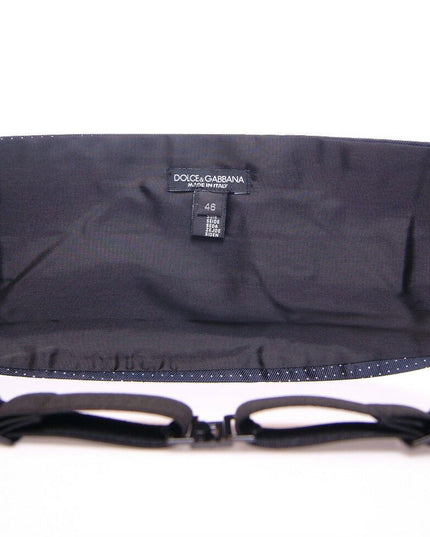 Dolce & Gabbana Blue Waist Smoking Tuxedo Cummerbund Belt