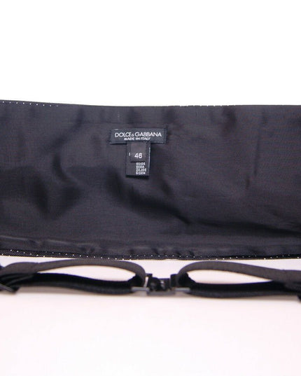 Dolce & Gabbana Black Waist Smoking Tuxedo Cummerbund  Belt