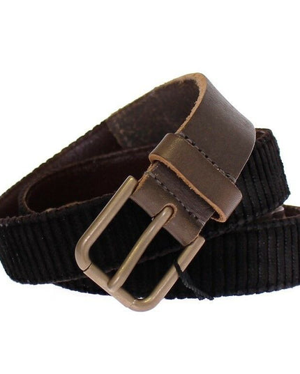 Dolce & Gabbana Brown Leather Logo Cintura Gürtel Belt