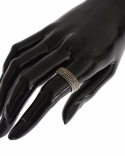 Nialaya Black CZ 925 Sterling Silver Womens Ring