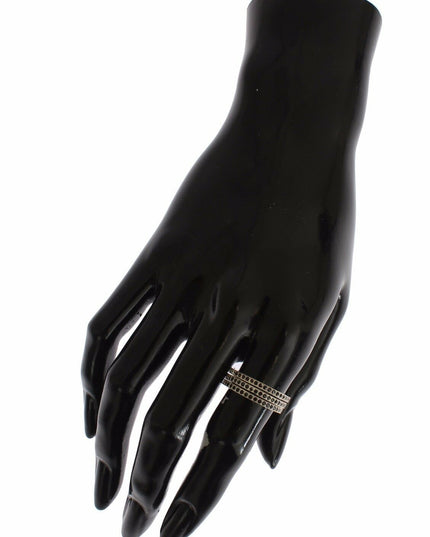 Nialaya Black CZ 925 Sterling Silver Womens Ring