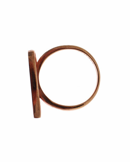 Nialaya Pink Gold 925 Silver Womens Clear CZ Ring