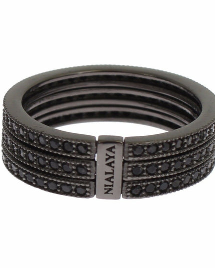 Nialaya Black CZ 925 Sterling Silver Womens
