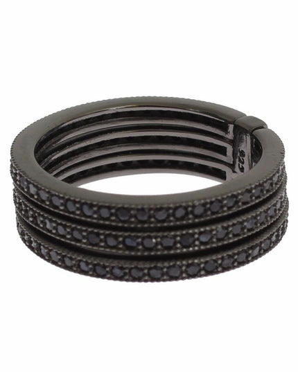 Nialaya Black CZ 925 Sterling Silver Womens