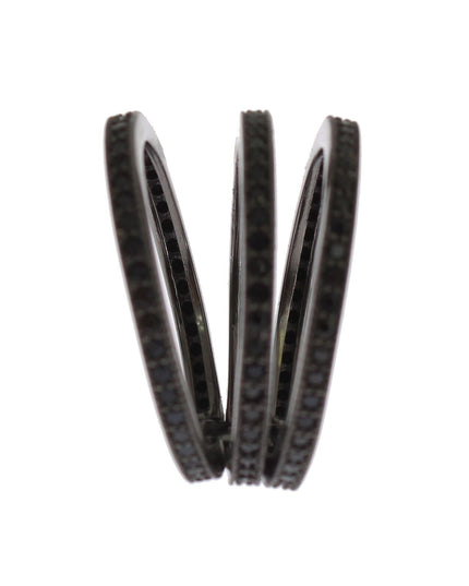 Nialaya Black CZ 925 Sterling Silver Womens