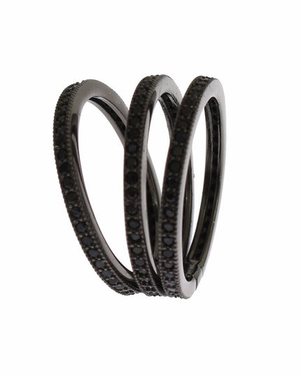 Nialaya Black CZ 925 Sterling Silver Womens