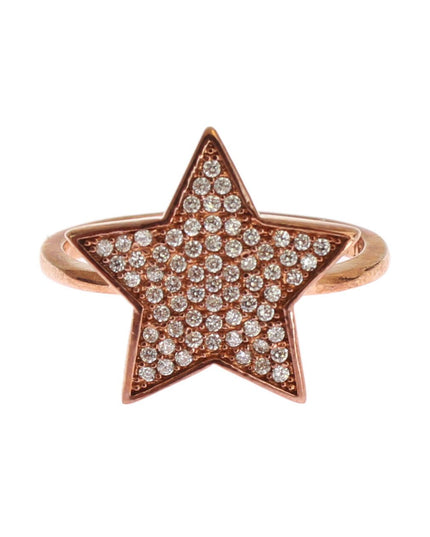 Nialaya Womens Clear CZ Star 925 Silver Ring