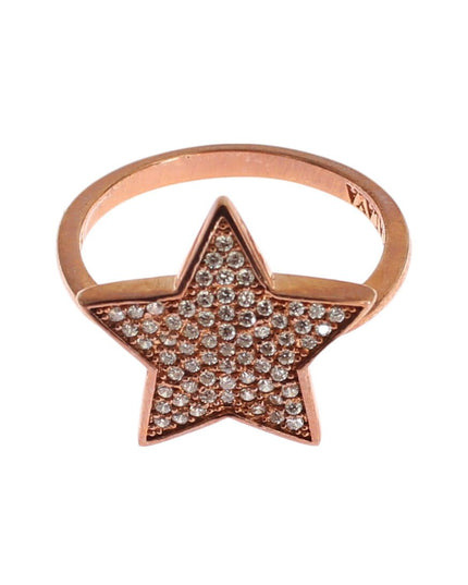 Nialaya Womens Clear CZ Star 925 Silver Ring