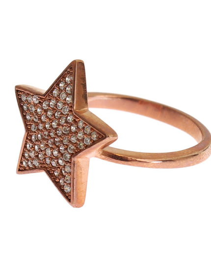 Nialaya Womens Clear CZ Star 925 Silver Ring