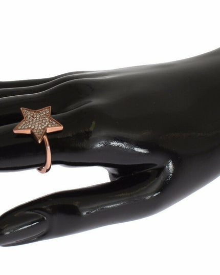 Nialaya Womens Clear CZ Star 925 Silver Ring