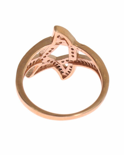 Nialaya Womens Clear CZ Gold 925 Silver Ring