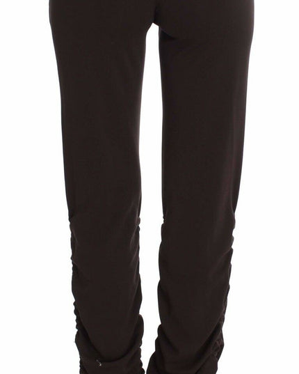 Ermanno Scervino Brown Stretch Casual Trousers Pants