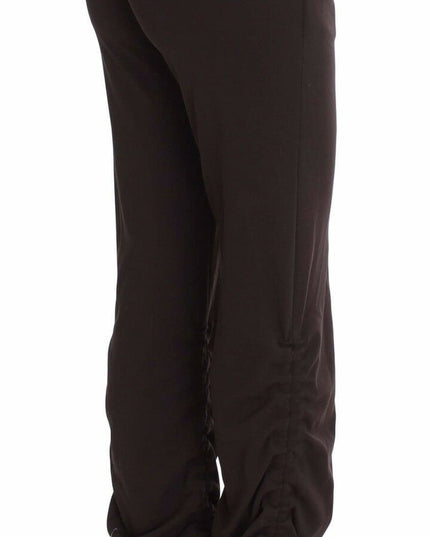 Ermanno Scervino Brown Stretch Casual Trousers Pants