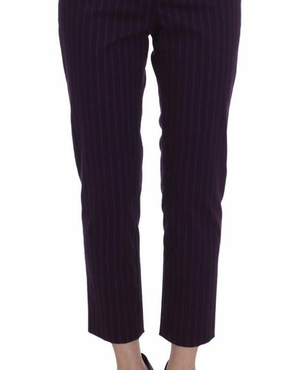BENCIVENGA Purple Striped Stretch Coat Blazer Pants Suit
