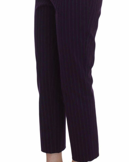 BENCIVENGA Purple Striped Stretch Coat Blazer Pants Suit