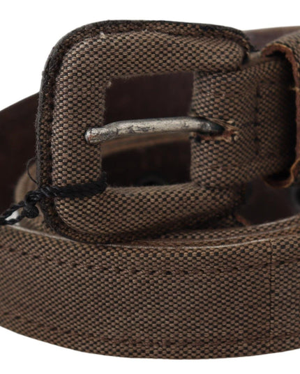 Costume National Brown Leather Logo Buckle Waist Belt