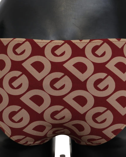 Dolce & Gabbana Multicolor DG Logo Print Bottom Beachwear Bikini Swimsuit