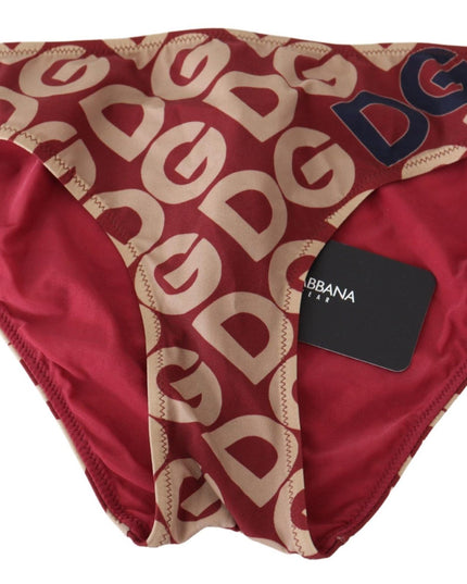 Dolce & Gabbana Multicolor DG Logo Print Bottom Beachwear Bikini Swimsuit