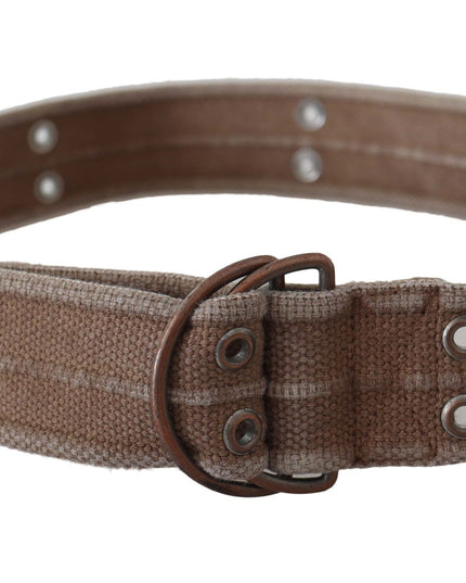 Dolce & Gabbana Beige Leather Logo Belt Sling Cintura Buckle Belt