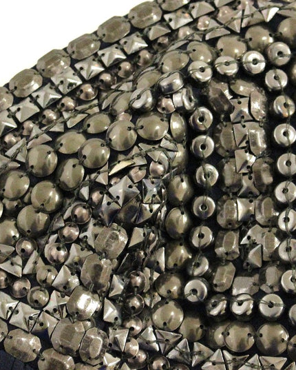 Anaikka Navy Blue Studs Embellished Top Blouse