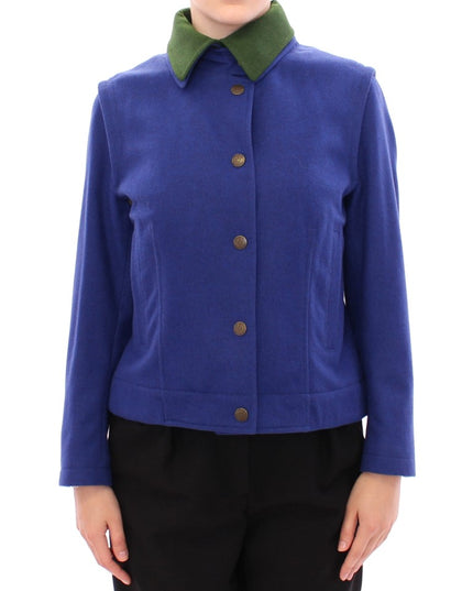 Andrea Incontri Habsburg Blue Green Wool Jacket Coat