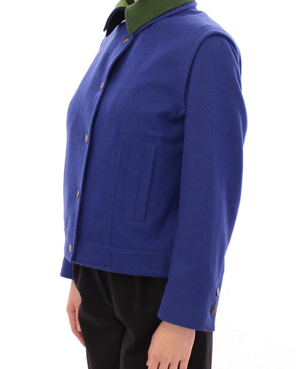 Andrea Incontri Habsburg Blue Green Wool Jacket Coat