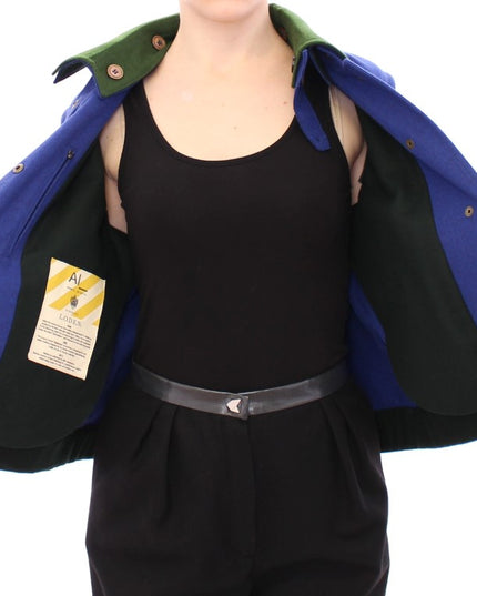 Andrea Incontri Habsburg Blue Green Wool Jacket Coat