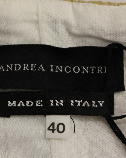 Andrea Incontri Beige Silk Cami Tank Top