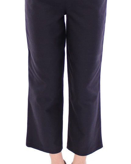 Andrea Incontri Blue Cropped Cotton Pants