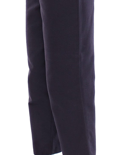 Andrea Incontri Blue Cropped Cotton Pants