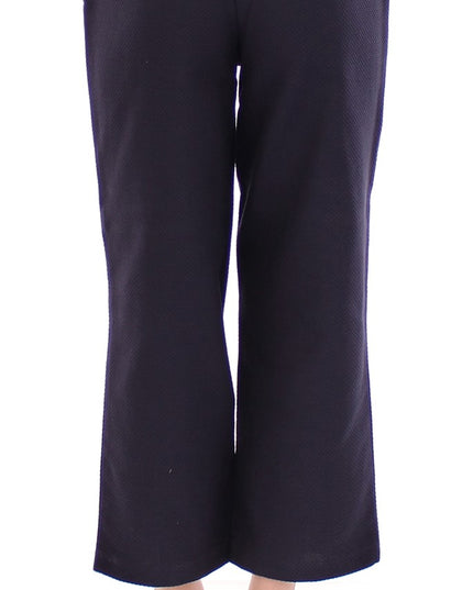Andrea Incontri Blue Cropped Cotton Pants