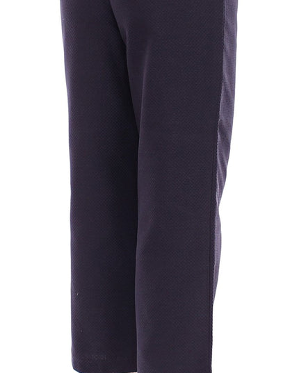 Andrea Incontri Blue Cropped Cotton Pants