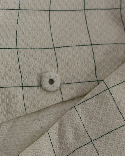 Andrea Incontri White Cotton Checkered Shirt Top