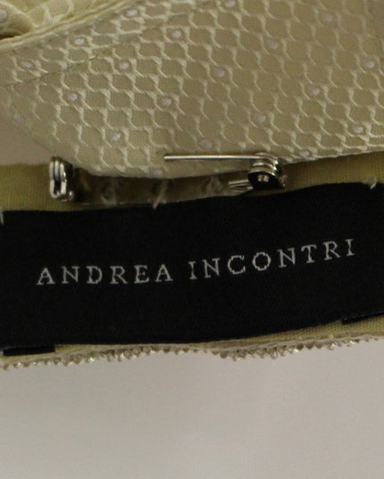 Andrea Incontri Beige Sleeveless Blouse Top