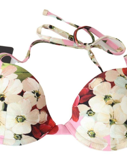 Dolce & Gabbana Multicolor Floral Swimsuit Beachwear Bikini Tops