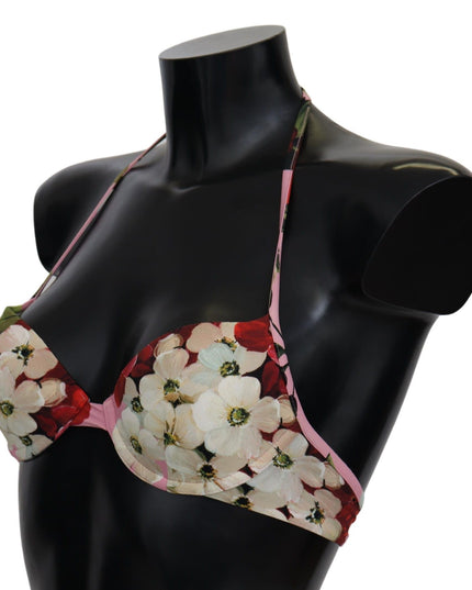 Dolce & Gabbana Multicolor Floral Swimsuit Beachwear Bikini Tops