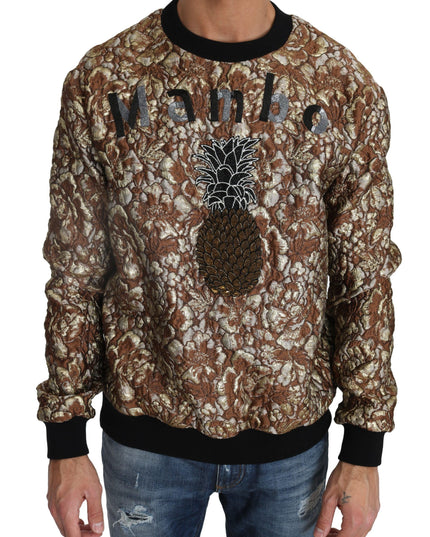 Dolce & Gabbana Multicolor MAMBO Jacquard Pineapple Pullover Sweater