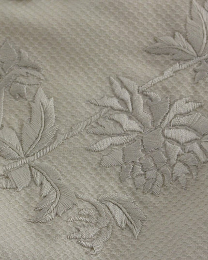 Andrea Incontri White Cotton Floral Embroidery Skirt