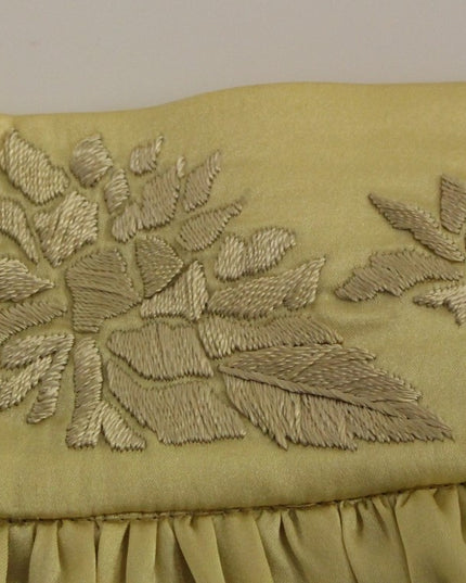 Andrea Incontri Beige Floral Embroidery Mini Skirt