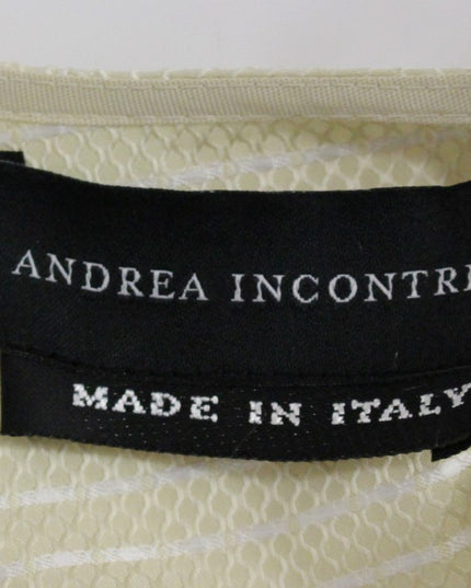 Andrea Incontri Beige Sleeveless Shift Mini Dress