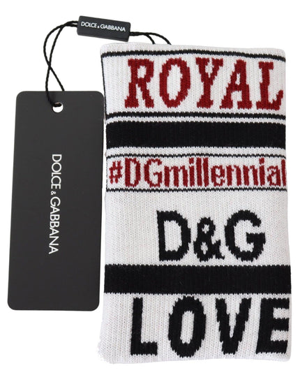Dolce & Gabbana Multicolor Wool Knit D&G Love Wristband Wrap