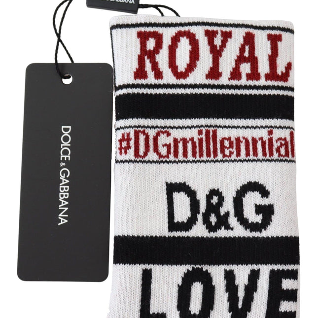 Dolce & Gabbana Multicolor Wool Knit D&G Love Wristband Wrap
