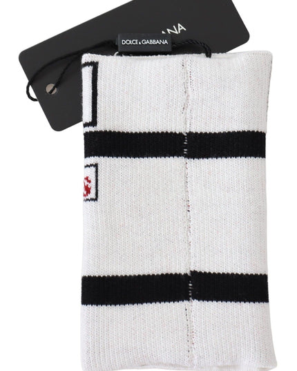 Dolce & Gabbana Multicolor Wool Knit D&G Love Wristband Wrap