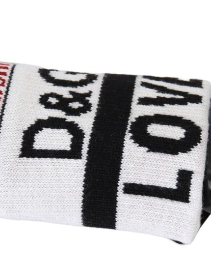 Dolce & Gabbana Multicolor Wool Knit D&G Love Wristband Wrap