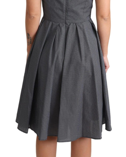 Dolce & Gabbana Black Polka Dotted Cotton A-Line Dress