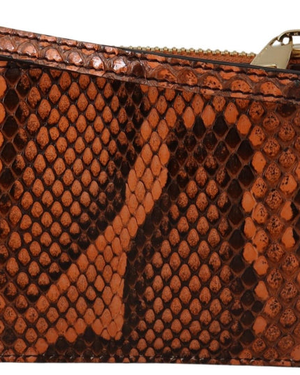 Dolce & Gabbana Brown Leather Coin Purse Wristlet Mirror AGNESE Wallet