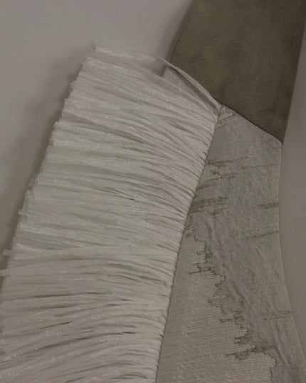 Arzu Kaprol White Lashes Open Back Vest Jacket