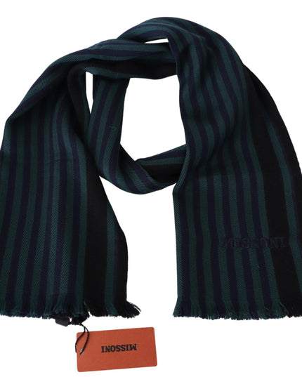 Missoni Multicolor Striped Wool Unisex Neck Wrap Shawl