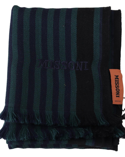 Missoni Multicolor Striped Wool Unisex Neck Wrap Shawl
